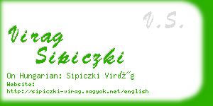 virag sipiczki business card